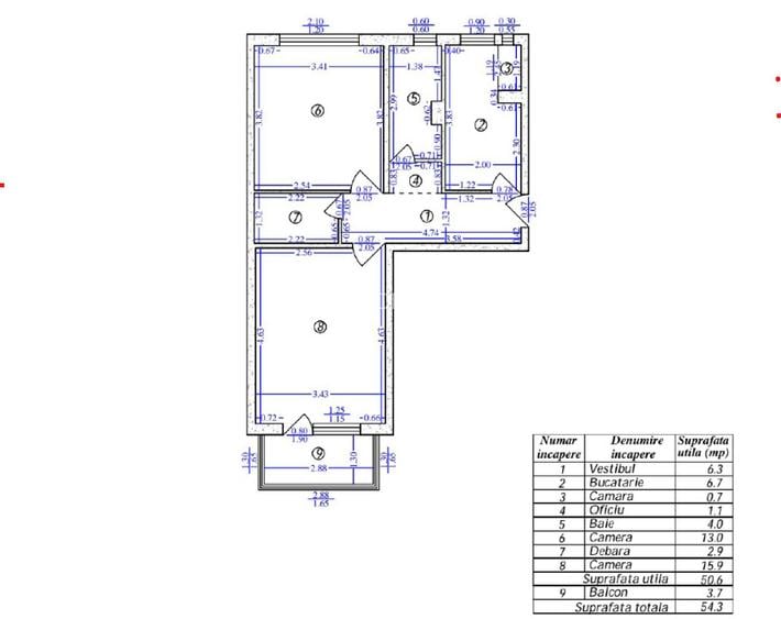 Apartament 2 camere decomandat zona Sebastian - 8