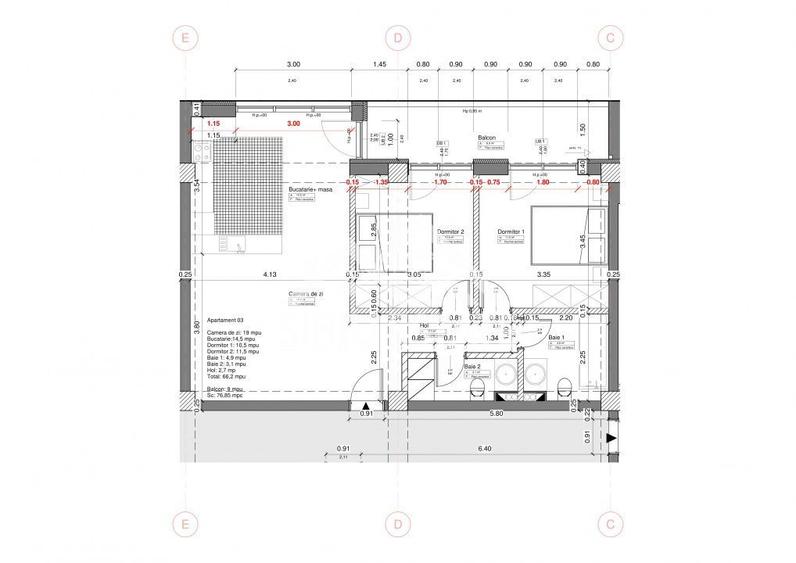 Apartament Sibiu central 3 camere, 2bai, lift garaj NOU - 6