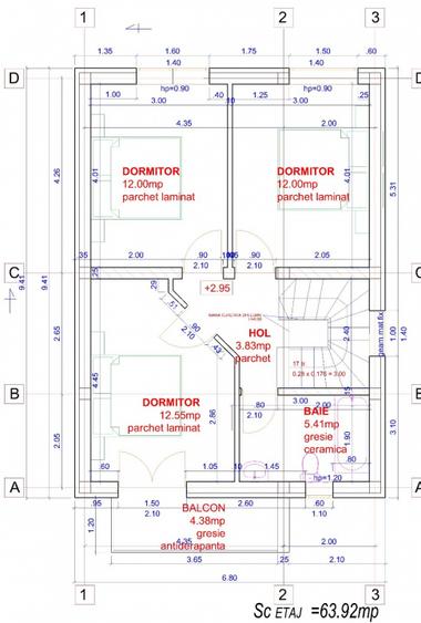 Casa individuala cu 4 camere -95 mp utili- Mosnita  - 4