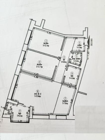 3 camere, mobilat, vedere panoramica, in zona Centrala - 1