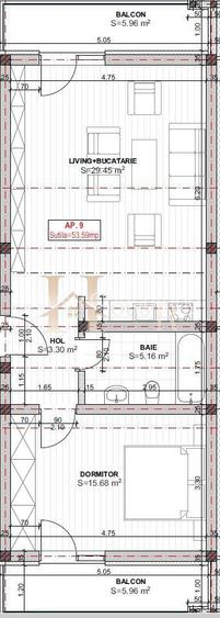Spatios si luminos. Aproape de Penny si Lidl. 2 Balcoane de 12 m ! - 12