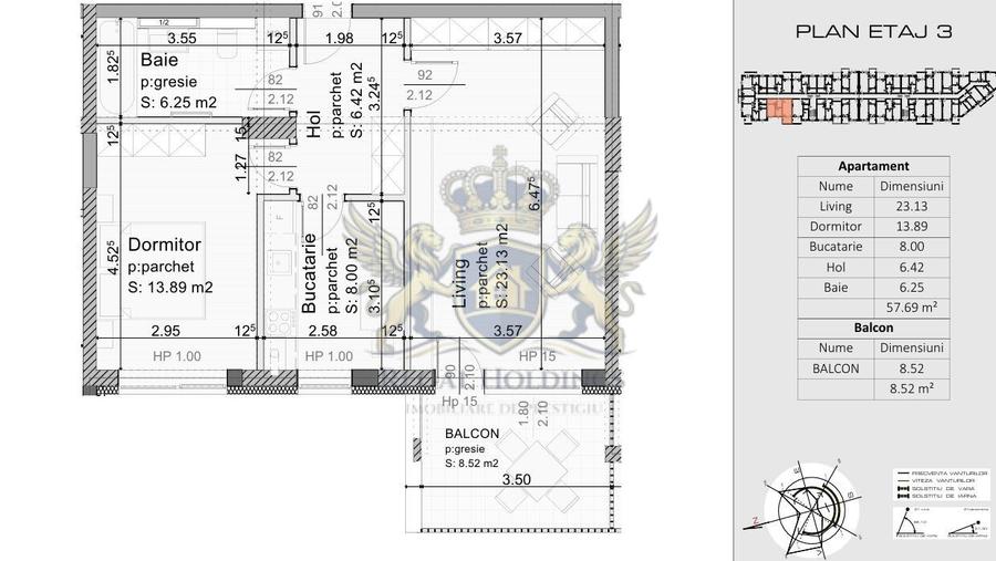Apartament 2 Camere , 66 Mp, 13 Decembrie- Mall Coresi