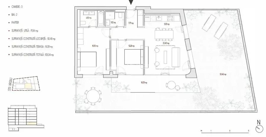 Apartament 3 camere si curte| Lux| 10 min Metrou |5 min Parc Cismigiu - 16