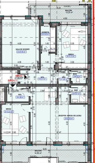 Spațiu office 125 mp utili | Etaj 1 | Clădire 2026 | Destinație birou | Parcare - 3