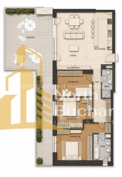 Apartament 4 camere | Metrou Pipera | Proiect nou - 18