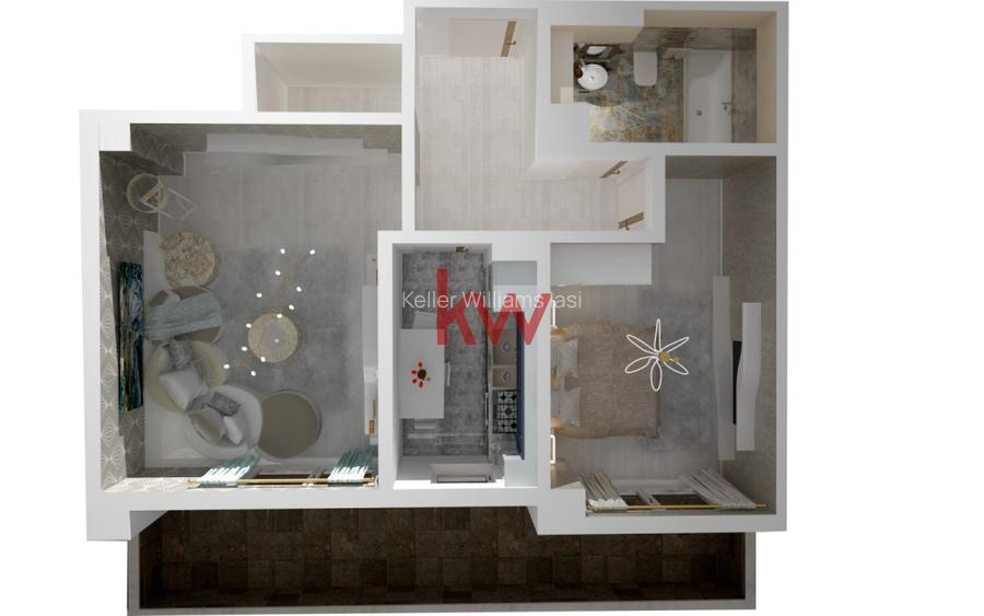 Apartament cu 2 camere decomandate bloc nou, intabulat, in Frumoasa! - 2