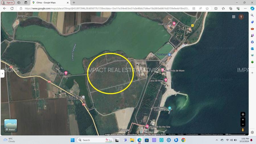 OPORTUNITATE TEREN 15HA LANGA POPASUL PESCARILOR OLIMP - 2