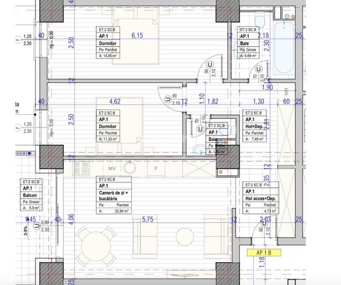 Apt 3 camere, 2 bai - BRAUS RESIDENCE - experiența locuirii la nivel superior - 4