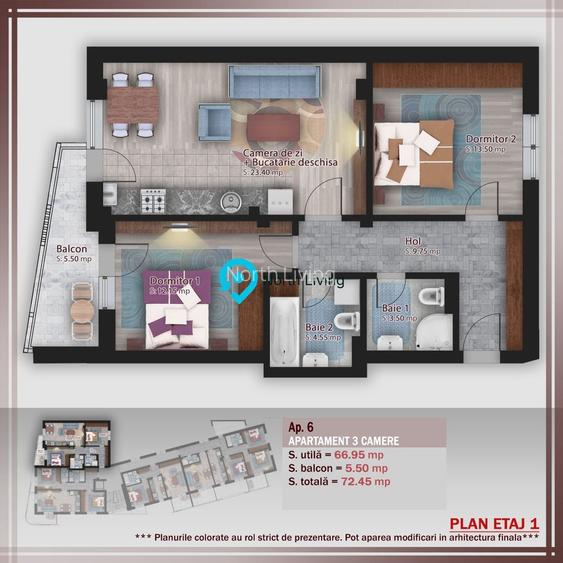 Apartament 3 camere | Proiect tip boutique | Stefan cel Mare - 4