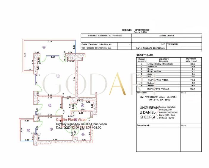 Apartament exclusivist | 2 camere | 73.5 mp | Cortina 126 - 20
