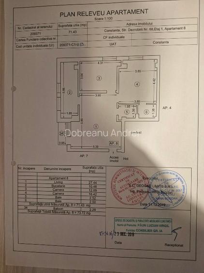 Apartament 3 camere, mobilat, utilat, loc de parcare. - 12