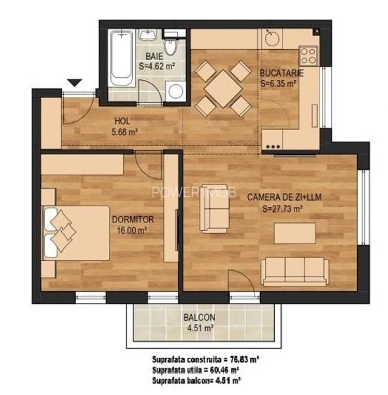 APARTAMENT 2 CAMERE, IN TRACTORUL, LA 500 M DE CORESI MALL - 2