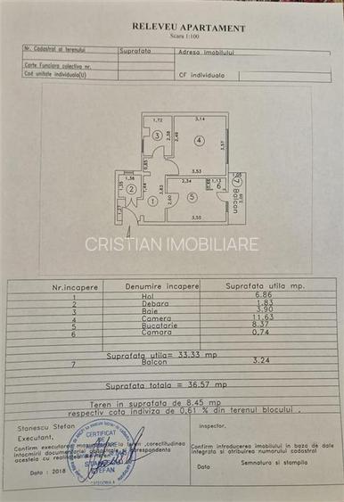 1 camera parter cu balcon, 37 mp - Progresu - 4