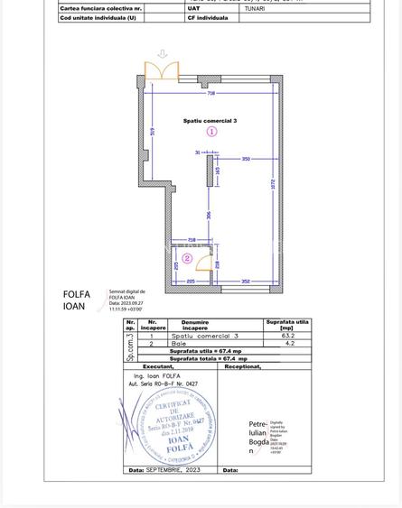 Spațiu comercial 67 m² | Parter de bloc | Locuri de parcare - 6