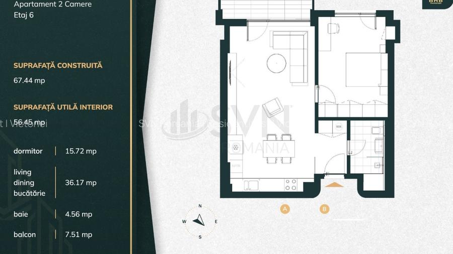 REA1023852 Apartament 2 camere cu vedere spectaculoasa in BHB Properties - 17