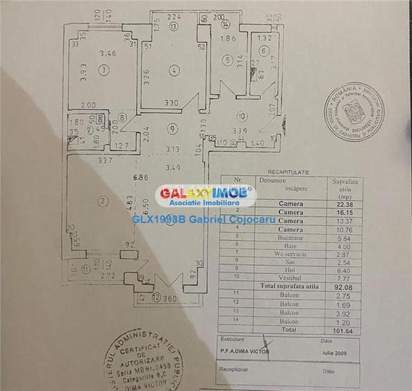 Apartament 4 camere | Piata Unirii-Blv Unirii-Fantani | etaj 3 - 11