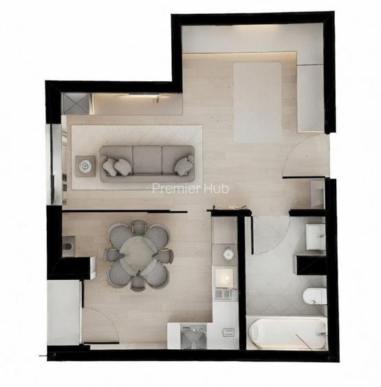 Apartament cu o camera  finisat , 37 mp,   Gheorgheni – Str. Sopor - 5