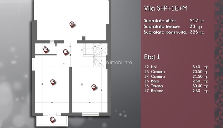 Închiriere Vilă   | 8 camere  | Zona Capitale - 21