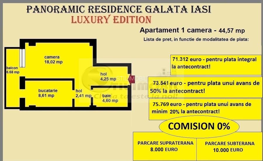 Apartament 1 camera de vanzare in Iasi, Galata, 44,57 mp, bloc nou - 2