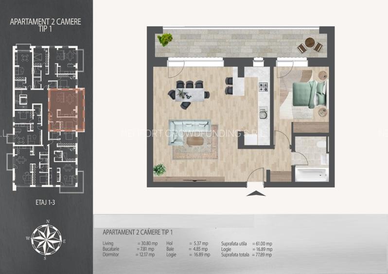 Proiect Nou La Doar 8 Minute de Metrou  I Ap 2 Camere cu Dotari Premium, 0%Com - 21