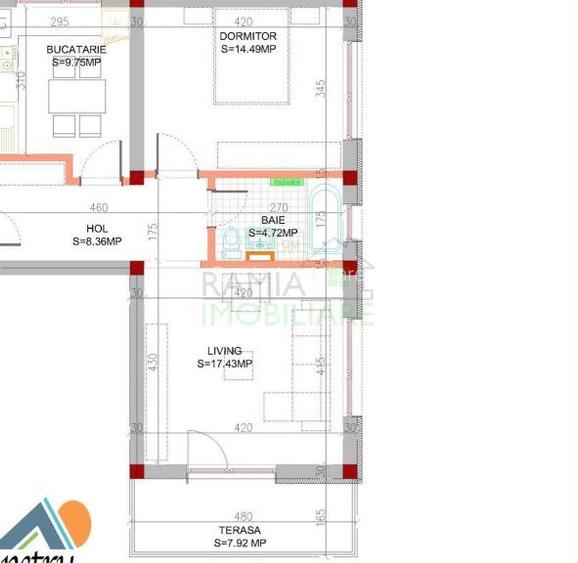 Apartament 2 camere Sânpetru Residence, terasă, loc parcare - 9