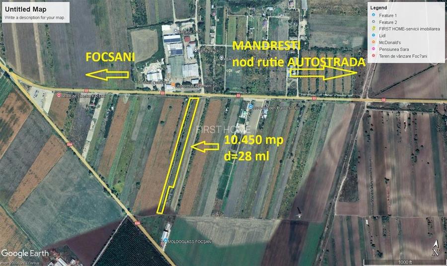 Teren 10.450 mp, D=28 ml, langa AUTOSTRADA A7 - 2