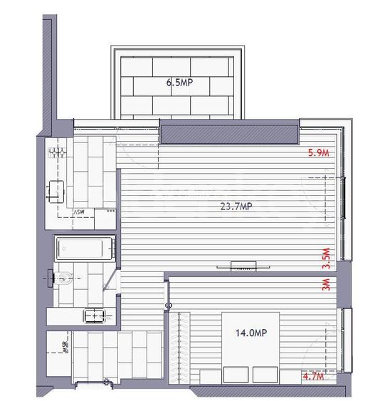 Apartament cu 2 camere in complex rezidential - 2
