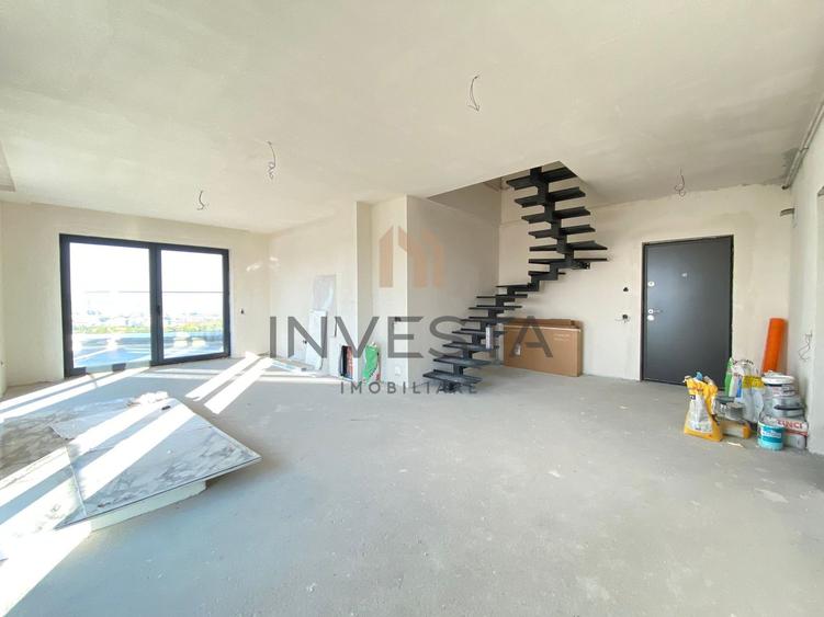 Penthouse pe 2 nivele cu terasa de 20 mp, parcare, bloc nou, Buna Ziua