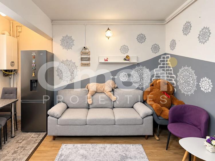 Garsonieră | 29 mp | Parter înalt | Mobilată și utilată | Zona Pronto