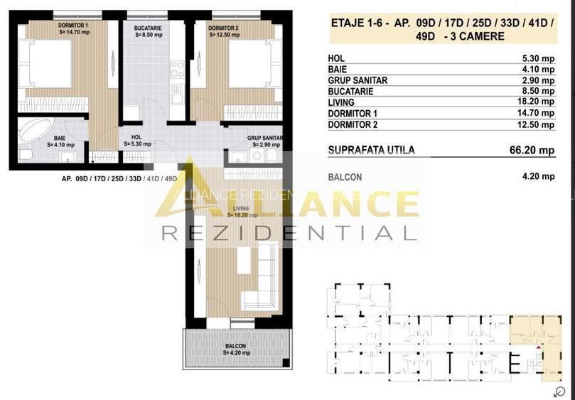 Grand Arena Mall /Apartament cu 3 Cam Decomandat OFERTA - 10