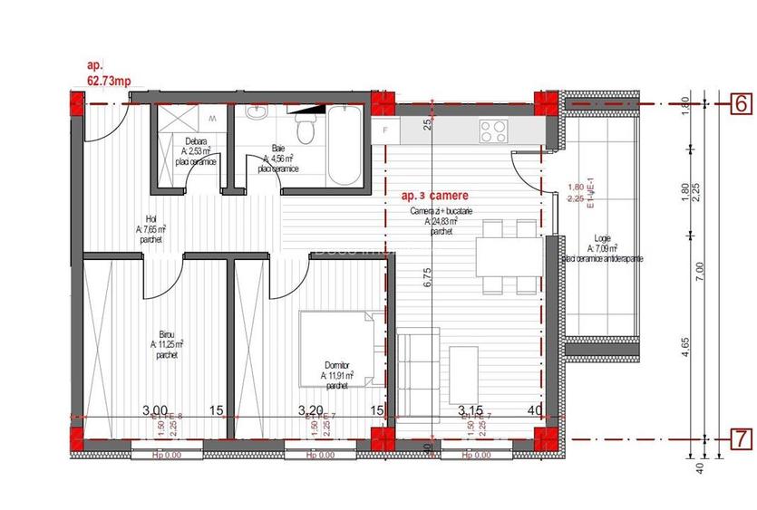 Apartament de 3 camere cu panorama si parcare in bloc nou - 7