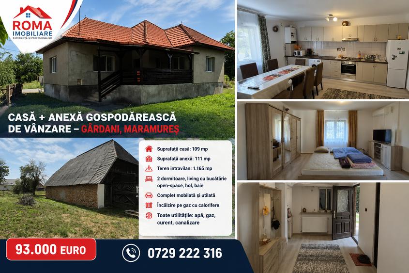 Casă renovată + anexă gospodărească, de vânzare în Gârdani, Maramureș