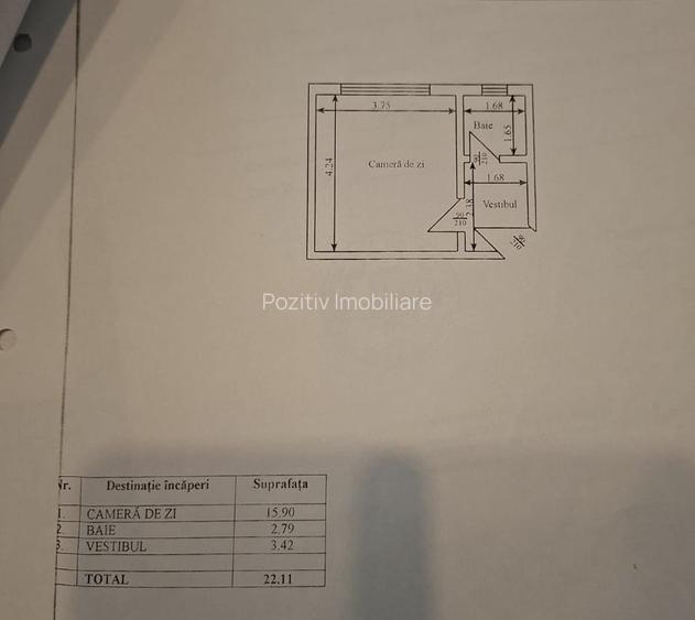 Garsonieră 24 mp Universitate – ideală pentru locuință, birou sau sediu - 3