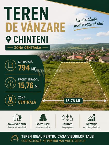 Teren Intravilan - SU 794MP I Front 15,76MP I Utilitati - Chinteni - 3