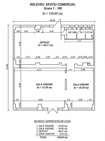 Spațiu comercial de închiriat  110 mp utili, zona Soarelui - 6