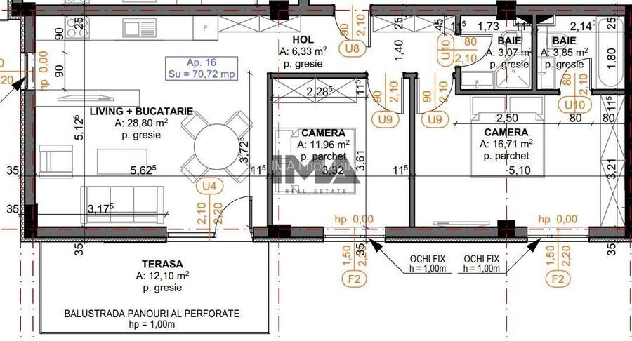 Apartament 3 camere finisat, 70mp, bloc nou  Iris - 3