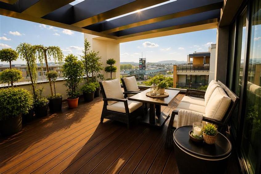 Penthouse Qualis Tractorul Brasov,terasa panoramica,3 balcoane,ales echipat