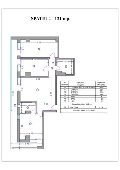 Spații moderne de birouri , 4 camere, 121 mp., PARCARE PROPRIE, cladire 2026