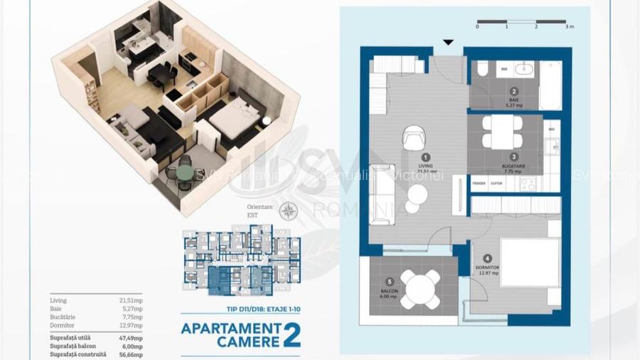 REA1028957 Apartament Premium 2 camere CityPoint - 3