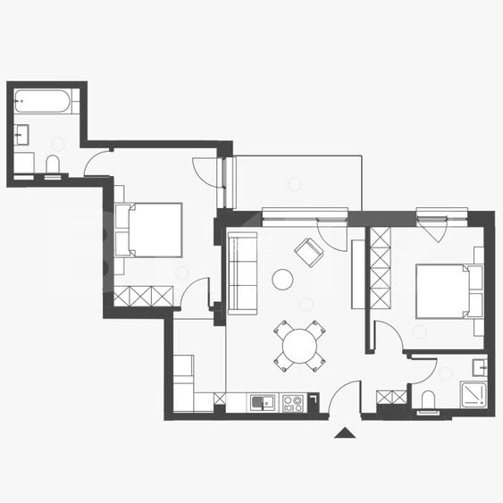 Comision 0 ! Somesului 15, Apartament 3 camere, Semicentral, 2 bai, 65mp. - 2