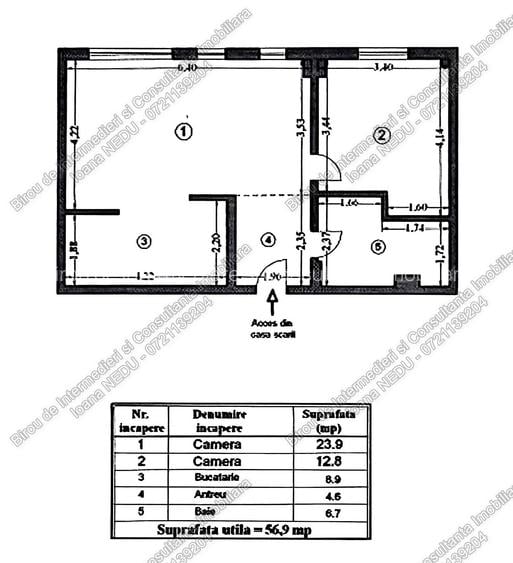 ⏩ Gara BCR 2 Camere Decomandate 56,90m² Renovat Izolat Incadrat Centrala pe Gaze - 12