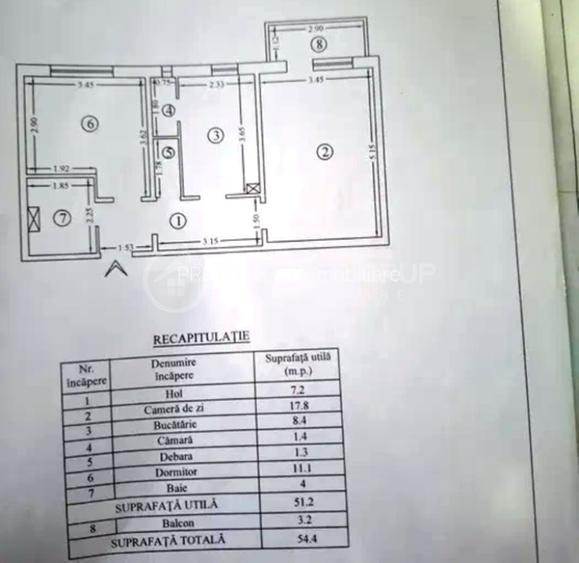 Etaj 1 | Apartament 2 camere - Dacia | 54mp + CT - 10