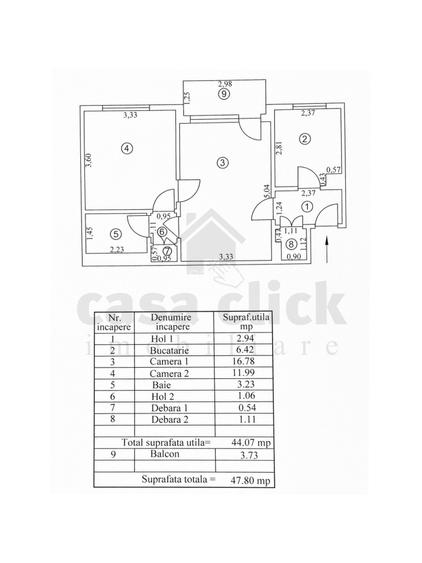 Apartament 2 camere, etaj 1, Țiglina 1 – poziție excelentă, fara risc seismic - 10