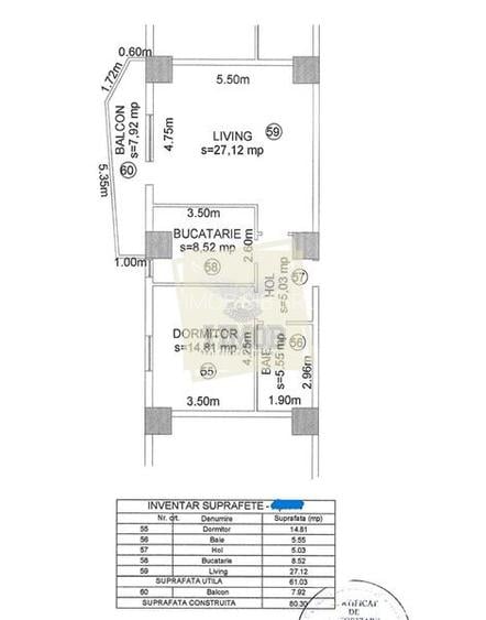 Apartament  2 camere | Balcon  Bd. Mihai Viteazu - 3