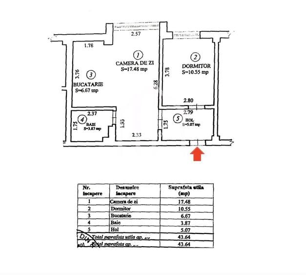 Apartamet cu 2 camere, 44mp utili, etaj 3/4, bloc cu lift, Terezian - 1