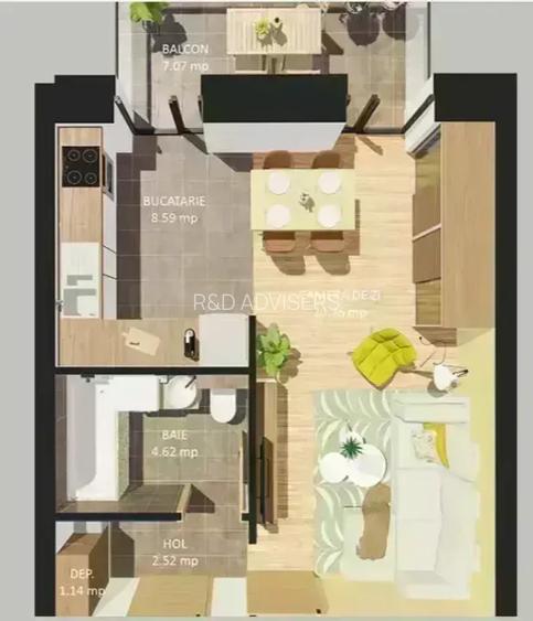 Studio LUX  | Ultima unitate |  3 min Marriott | Ideal Investitie | - 6