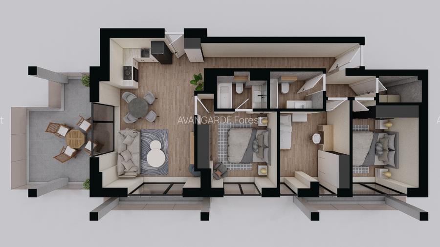 Apartament 4 Camere | 3m Înălțime | Ferestre Floor-to-Ceiling - AVANGARDE FOREST - 11