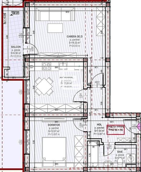 Apartament 2 camere | Etaj 1 | 56 mp utili  | Șelimbăr – Zona Unirii - 1