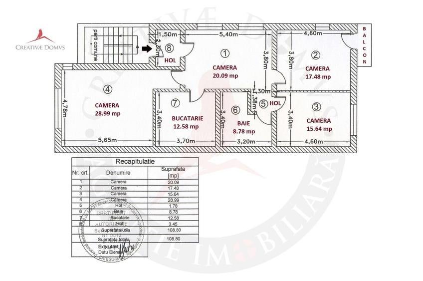 Domenii - Spatiu de birouri, 109 mp, 4 camere - 12