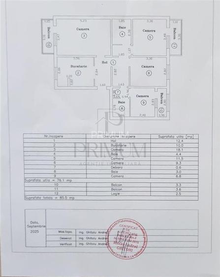 ARADULUI - 4 CAM - DECOMANDAT - RENOVAT - 3 BALCOANE - ETAJ INTERMEDIAR - 11